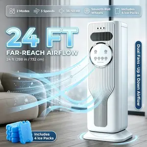 2026 Portable Air Conditioner - 12000BTU Ultra Quiet Fast Cooling Mobile AC, Smart 24H Timing Air Cooler Fan, Energy Efficient Household Cooling Appliance for Bedroom, Office Use