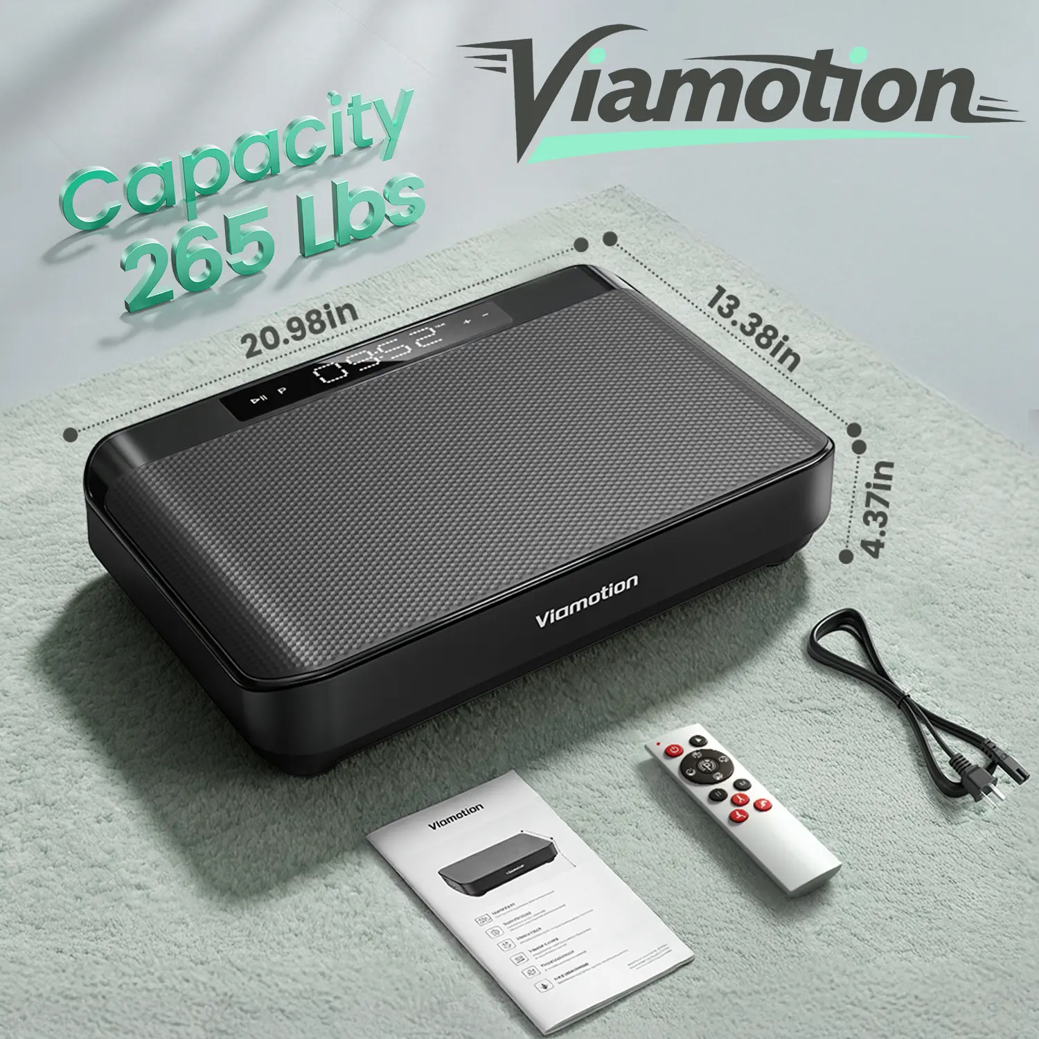 Viamotion Vibration Plate - Home Relaxation, Low-Noise 150W Motor, 1-99 Speed Levels, Safe Dual Voltage Protection, Office Wellness, Multi-Function, LED Display, Muscle Relaxation, Exercise Equipment, Home Fitness Equipment,  Home Gym Kit sum