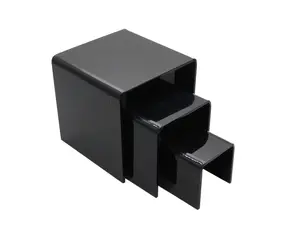 FixtureDisplays® 2"3"4"Black Plexiglass Lucite Acrylic Display Risers -1/8" Thick 20005
