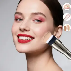 1Counts/Face Makeup Brush with Soft Bristles,Soft Makeup Brushes,Kabuki Brush,Eye Brushes,Professional Makeup Products for Women&Girls multifunctional cosmetic Gold Gray cute room stuff kabuki brushes stippling brush Angled Multi-Purpose Makeup Brush