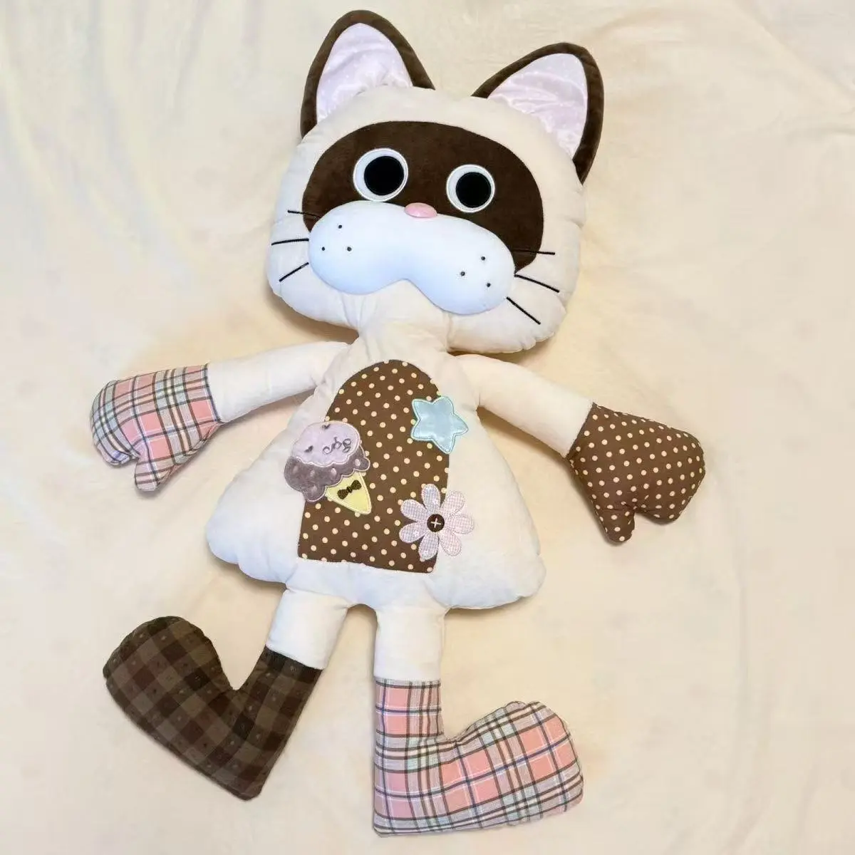 Original and genuine fabric cat soothing sleep doll to soothe sleep and accompany sleep plush couple birthday gift finished product