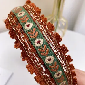 Bohemian Ethnic-Style Embroidered Floral Headband — Cute Lace, Vintage-Inspired Hair Accessory