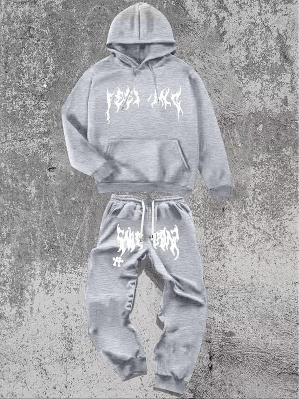 Men's Hoodie and Pants Set American Streetwear with Lightning Cross Print Stylish Casual Wear Featuring Slight Stretch and Detailed Pockets Black Trouser Longsleeves Men's Hoodie and Pants Set American Streetwear with Lightning Cross Print Stylish Casual Wear Featuring Slight Stretch and Detailed Pockets Black Trouser Longsleeves