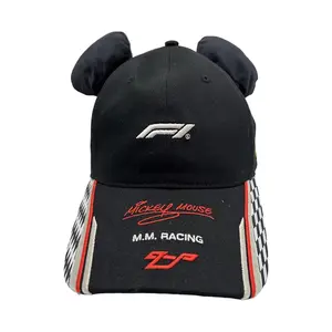 [Limited Edition] MINISO Disney Mickey F1 Series Racing Baseball Cap (Black)