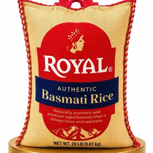 Premium Aged Royal Authentic Basmati Rice - 20 lbs Long Grain Rice