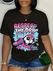 100% Cotton Soccer Drip Ice Cream Respect The Drip Soccer Player T-Shirt