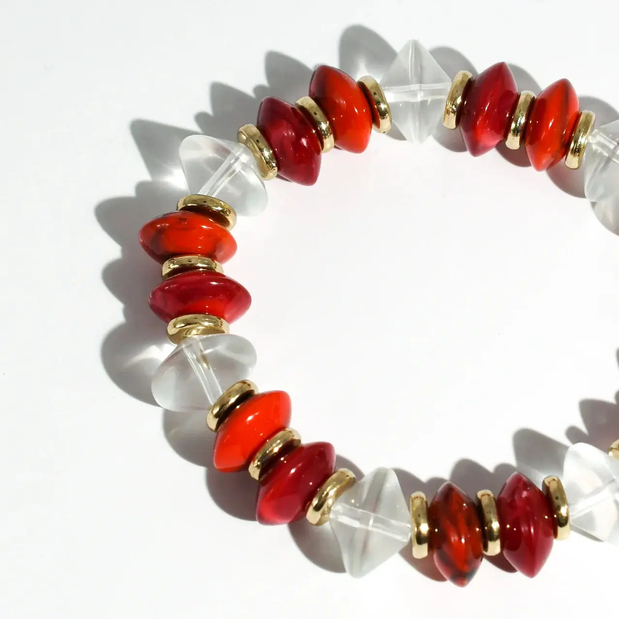 cherry pop beaded bracelet