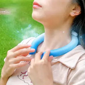 Portable Wearable Body Coolers for Summer, Hands-Free Neck Cooling Tube with Insulated Bag, Reusable Hands-Free Ice Ring Cooler Freezes Below 28°C/82.4°F, Long Lasting Neck Coolers for Home, Travel, Indoor & Outdoor Activities, Essential for Summer Use