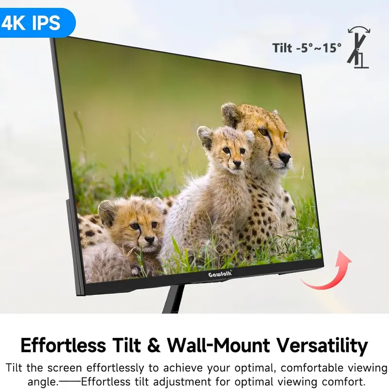 Gawfolk 27 Inch 4K Monitor IPS 60Hz, UHD 3840 x 2160p PC Monitors ...