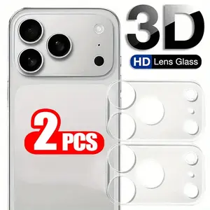 2pcs Camera Lens Protector Compatible iPhone 17 Air/17 Pro Max/17 Pro/17/16/15/14/13/12/11/Pro Max/Pro/Plus/Mini/16e,3D Full Coverage,9H Hardness,Scratch-Resitant,Anti-Fall Protection,Easy to Instal, Accessories