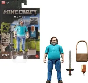 Minecraft Movie 4'' Steve figurine/statue with Accessories  [COLLECTIBLES] figurine/statue