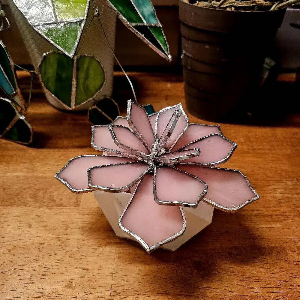 stained glass succulents