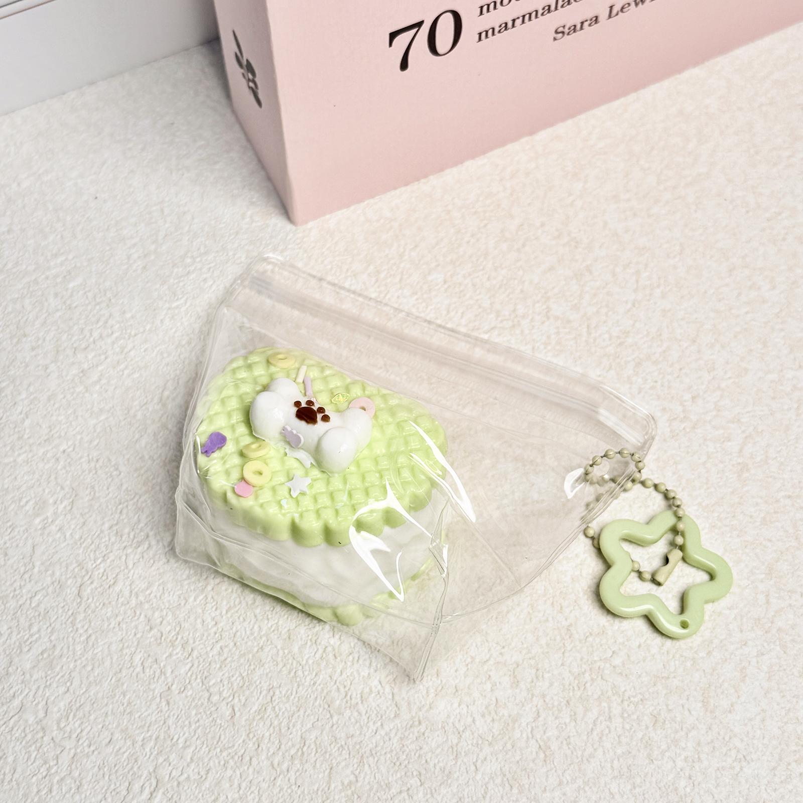 【Buy 3 get 1 free】Green Apple Puppy Heart Cookietaba squishy Food-Grade Silicone Slow-Rising Rebound Squishy Fidget Toys for Stress Relief - Soft Squeeze Toys with Thick Creamy Slime Texture, Handmade Non-Toxic Sensory Toys Rubber
