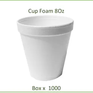 Foam cups white , no lids incluided