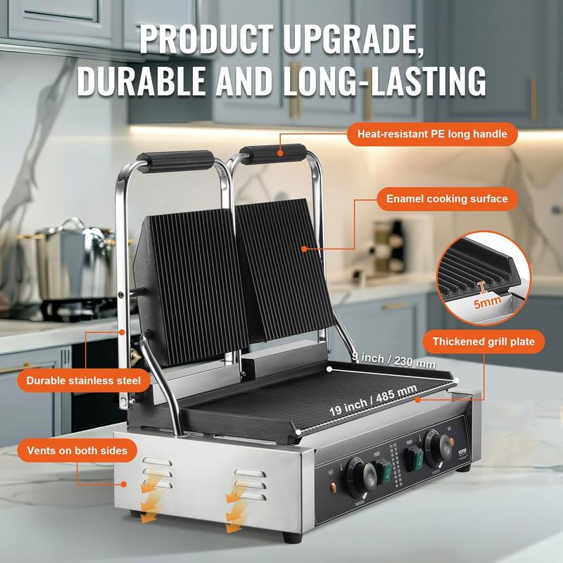 Spring new arrivals Commercial Panini Press Grill Electric Sandwich Maker Griddle Plate 19"x9" Spring new arrivals Commercial Panini Press Grill Electric Sandwich Maker Griddle Plate 19"x9"