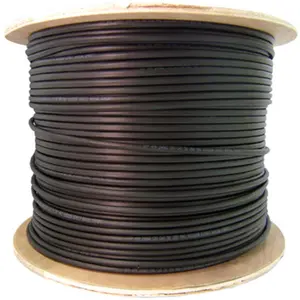 CableWholesale  1000 ft. Black Plenum 12 Fiber Outdoor Fiber Optic Cable - 50 & 125, OM3