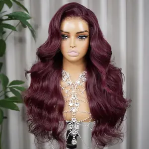 ISEE HAlR Plum Caspia Layered Cut Body Wave 7x5 Wear Go Wig Pre-Cut Lace C part Middle Part Glueless Colored Wig Human Hair #SummeVibes