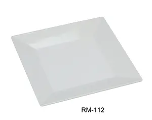 Yanco RM-112 Rome Square Plate, White - 12 x 12 in. - Pack of 12