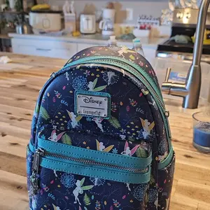Loungefly Black Purple Teal Mystic Mirror Mini Backpack Disney Parks Loungefly Hocus Pocus Halloween 2021 Mini  main image 4