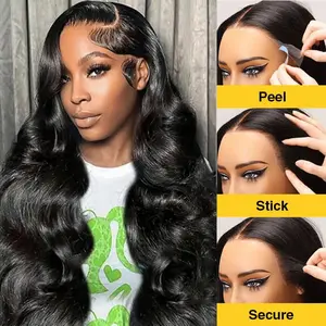 Cynosure Drawstring Wigs 13x6 Glueless Lace Frontal Wigs Pre Everything HD Lace Skin Melted Brazilian Body Wave Human Hair Wigs Glueless Ready to Wear Wigs For Women