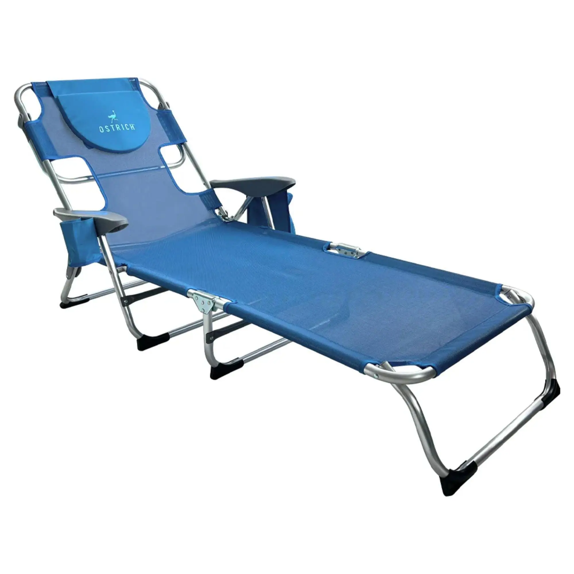 Ostrich The Margate Chaise Lounge, Facedown Beach Pool Tanning Chair, Blue Ostrich The Margate Chaise Lounge, Facedown Beach Pool Tanning Chair, Blue