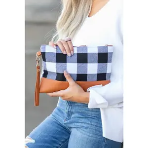 Aili's Corner Buffalo Plaid Clutch