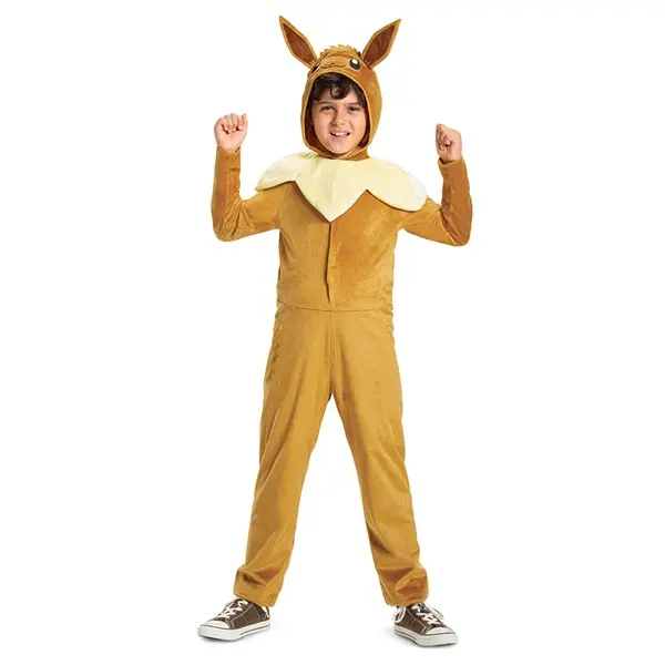 Kid's Pokémon Eevee Hooded Jumpsuit Classic Costume