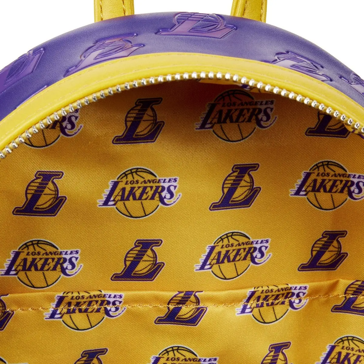 Loungefly x NBA Los Angeles Lakers Debossed Logo Mini Backpack – Purple & Gold Loungefly LA Lakers Mini Backpack New | Mercari main image 3