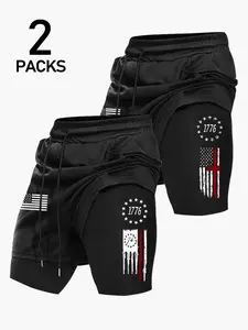 Men's Summer Sporty Graphic Basketball Shorts Set, Fitted Drawstring Waist Pocket Design, Trendy Fashion for Sports
