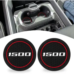 Cup Holder Coasters for Ram 1500 Compatiable with Dodge Ram 1500 Accessories, Cup Holder Coasters for Dodge RAM 1500, Water Proof Red