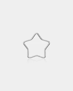 Titanium Star Hinged Segment Nose Ring