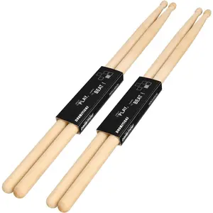 2 Pairs 5A Drum Sticks, Oval  Tip Non-slip Drum Stick for Jazz Drum  Drums Musical Instrument Percussion