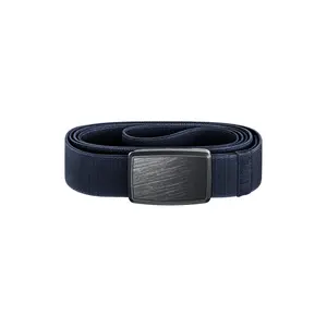 Groove Belt Low Profile – Slim Stretch Golf Belt for Men & Women, Magnetic Buckle, Fits All Belt Loops – Abyss Navy / Gun Metal