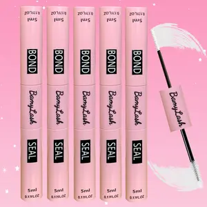 Lash Glue & Sealant Set, Waterproof Long-Lasting Formula, Gentle Non-Irritating Adhesive, 72-Hour Hold, Ideal for Eyelash Cluster Extensions 2 in 1 Lash Bond & Seal