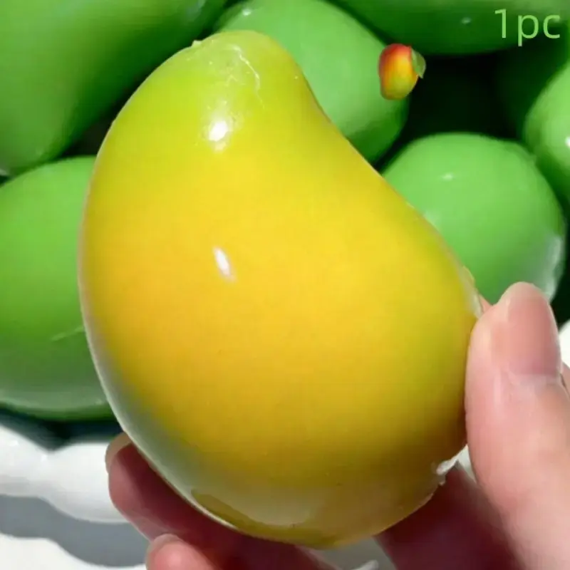 Handmade Crispy Mango Stress BallSqueezetoy, Color-Changing Mango SquishyFidget Ball, Asmr Sensory Stress Relief Toyfor Unisex