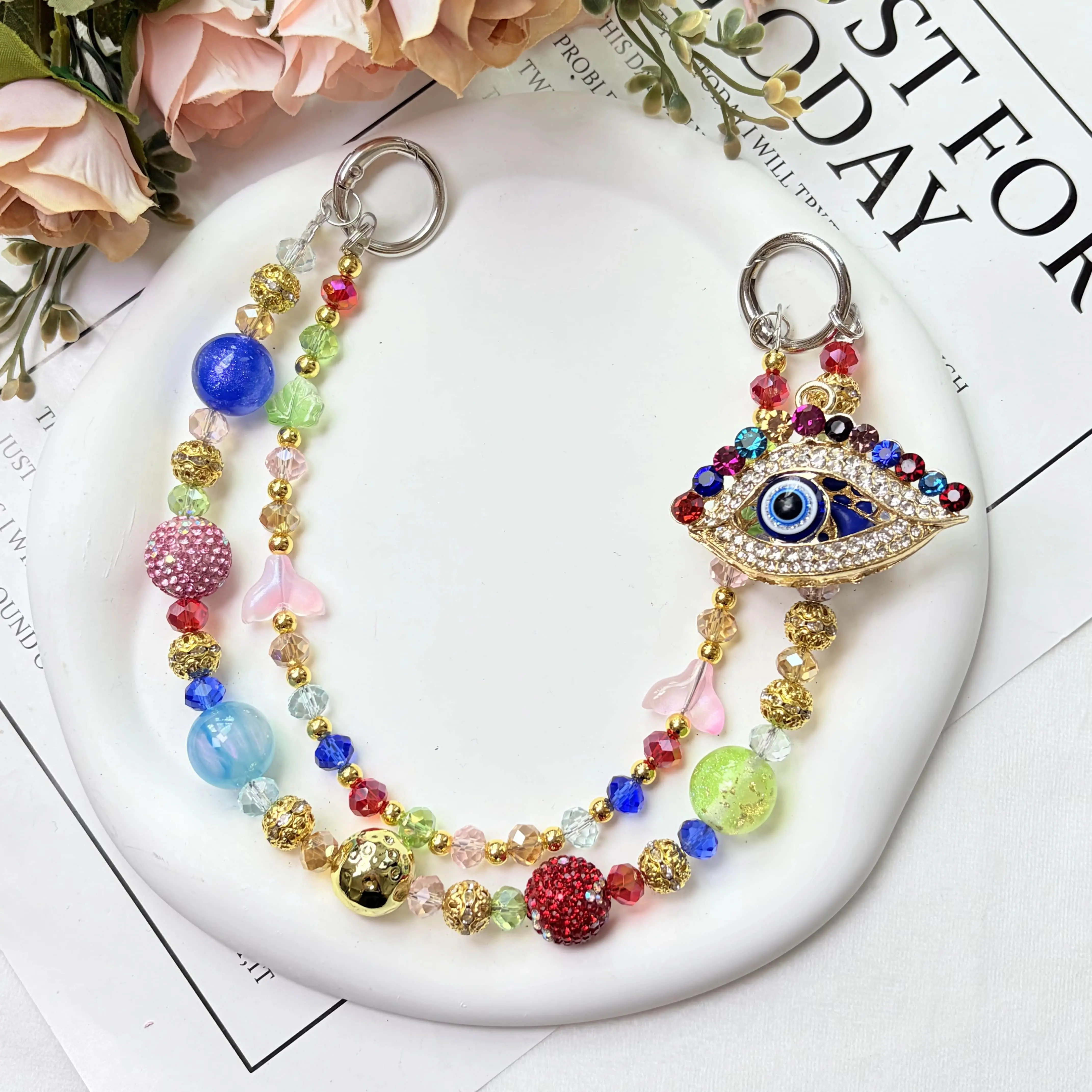 Eye Style Bag Charm,Delicate Handbag Pendant Accessory for Women, Detachable,Ideal Birthday Gift for Girls & Women,Summervibes