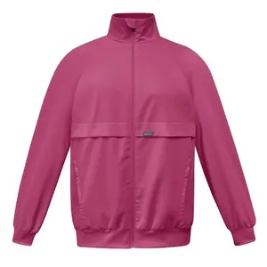 Scrub Jacket - Pink, Full-Zip, Casual Style, Suitable for All Seasons