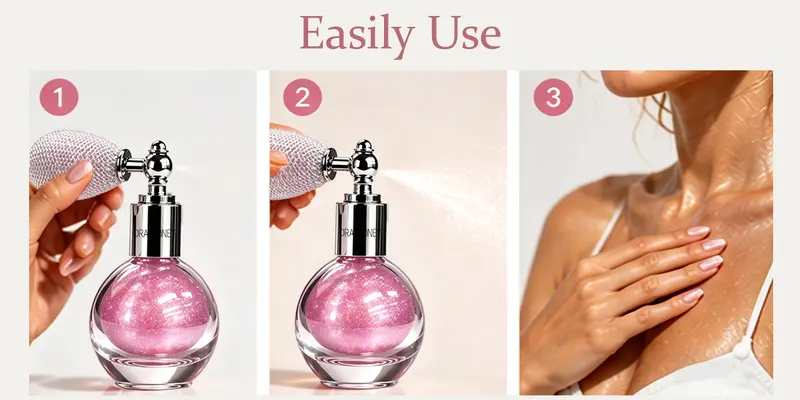 Shimmer mist beauty application