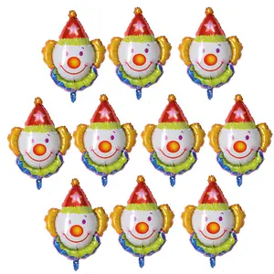 10pcs 20x30cm Clown Theme Circus Foil Balloons Air Globos Boy Baby Shower Birthday Party Decorations