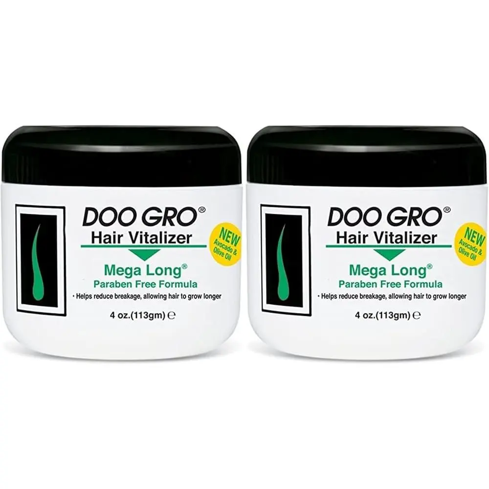 DOO GRO Hair Vitalizer Mega Long Growth Stimulating Oil, 4 oz | Infused with Vitamins A, D, E, and Natural Oils for Thicker, Longer Hair (2 Pack)