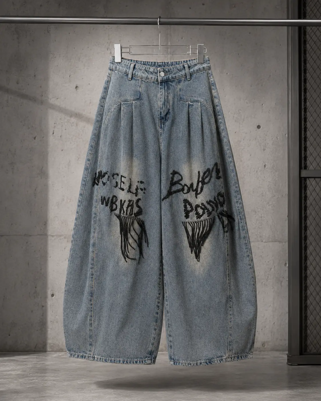 #304 LunaSparkle handmade designer Personality Casual Jeans