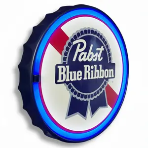 Pabst Blue Ribbon 12" LED Neon-Style Rope Light Sign Man Cave Bar Wall Decor