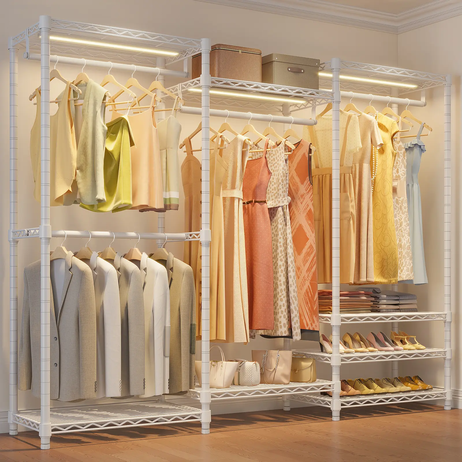 White Rack with Warm White Light-V5L