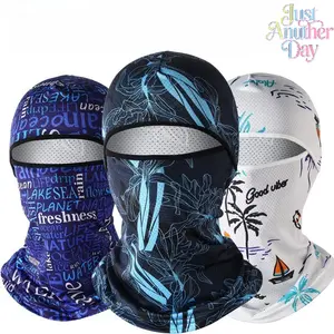 UPF50+ Ice Silk Sun Protection Balaclava Breathable Full Face Mask with Multiple Pattern Options High Elasticity Moisture Wicking Headgear for Outdoor Activities Cycling Hiking and Fishing Comfortable and Lightweight