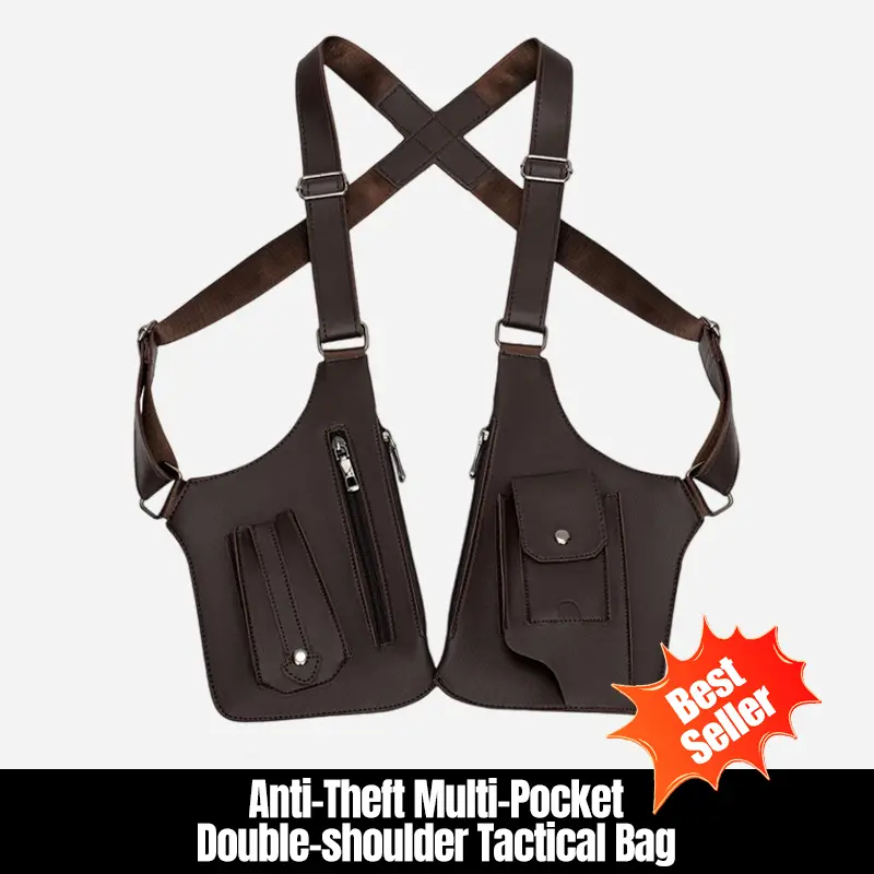 Men's Anti-Theft Multi-Pocket Double-shoulder Tactical Bag