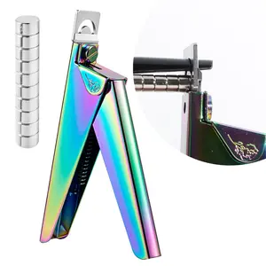 Adjustable Nail Clipper for Acrylic Nails (11pcs/set), Including Stainless Steel Nail Cutter & 10pcs Magnets Sizers, Nail Trimmer for Artificial Fake Nails, Christmas Gift, Nail Nippers, Nail Tech Supplies