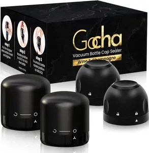 Vacuum Wine Stopper | Champagne Bottle Stoppers with Built-in Vacuum Seal | Leak-Proof, Reusable Twist Top Wine Cork Stopper for Freshness Preservation