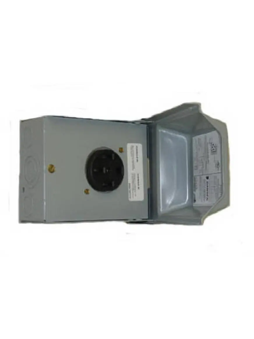 U054P Midwest Electric Raintite Outdoor Receptacle Enclosure - 50A, 120/240V Power Outlet Wall Socket, 5.5 x 7.75 x 6 in, 1 Each, 50A, 120/240V Power Outlets