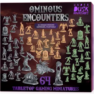 Underdusk Ominous Encounters - 64 DnD Minis | 4 Boss Figures | Stat Blocks Included