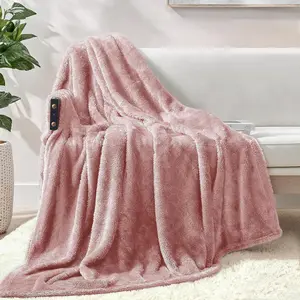 Plush Fuzzy Fleece Throw Blanket Large, Soft, and Warm for Couch, Bed, All Season Use (50x70 Inches, Pink)